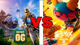 ¿CUAL ES MEJOR FORTNITE OG VS REMIX [upl. by Lednyk107]