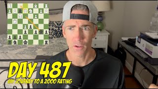 Day 487 Playing chess every day until I reach a 2000 rating [upl. by Attenwad564]