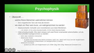 Psychologie  Wahrnehmung  Psychophysik [upl. by Nedearb779]