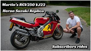 Suzuki RGV250 VJ22 Barry Sheene Heron Suzuki Race replica  2 Stroke flat out [upl. by Alilahk]