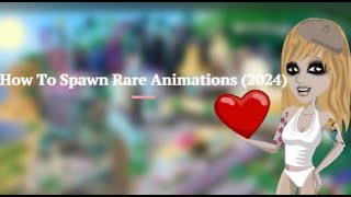 How To Spawn Rare Animations 2024 [upl. by Narhem]