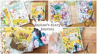 ✨✂️ Daphnes Diary JUNK JOURNAL 1 Making the Cover [upl. by Retsevel]