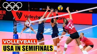 US Womens Volleyball Dominates Poland  Semifinals Showdown with Brazil  Olympics 2024 [upl. by Krawczyk]