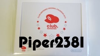 Club Nintendo Gold Member Prize 2012 Calendar [upl. by Einnoj]