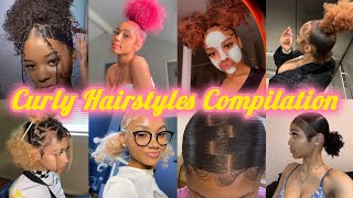 Natural Curly Hairstyles Compilation 💞 Viral Curly hair tiktoks [upl. by Ridley]