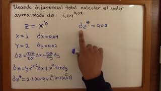 Diferencial Total de una Función Ejericio 2 [upl. by Snashall]
