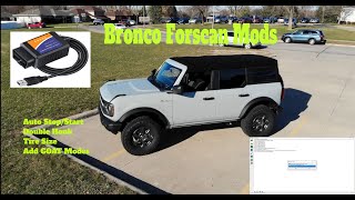 2021 Ford Bronco Forscan Disable Auto Stop Start GOAT Modes amp Tire Size [upl. by Akyssej]