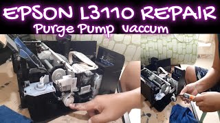 EPSON L3110 PRINTER REPAIR  PAANO PAGVACCUM SA PURGE PUMP NG PRINTER [upl. by Jany]