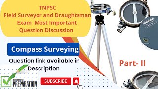 TNPSC Road Inspector exam Draughtsman Civil ITI standard question Discussion Compass Surveying MCQ [upl. by Aivatan]