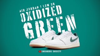 OXIDIZED GREEN 2024 Air Jordan 1 Low OG  DETAILED LOOK  PRICE 2 [upl. by Elaina]