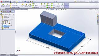 SolidWorks Basics Tutorial for Beginners  4  Learn SolidWorks Online Free  Extrude BossBase Cut [upl. by Lednyk375]