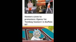 Hooters caves to protestors opens 1st ‘Femboy hooters’ in Buffalo NY [upl. by Filmer39]