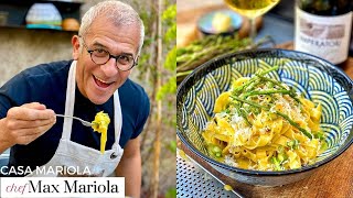 PASTA CON ASPARAGI UOVA e PARMIGIANO non chiamatela CARBONARA 🤫 Ricetta di Chef Max Mariola [upl. by Farris]