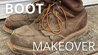 Thorogood Moc Toe Boot Restoration  Total Boot Makeover [upl. by Onaicul]