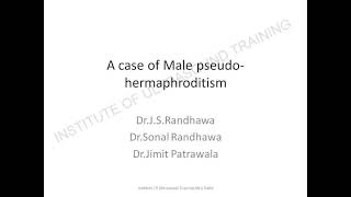 Ultrasound evaluation a case of male pseudohermaphroditism [upl. by Nahshu]