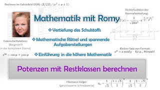 Potenzen mit Restklassen berechnen  Mathematik mit Romy [upl. by Iadam62]