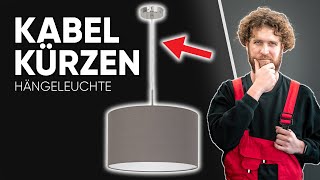 KABEL KÜRZEN für Deckenlampe  Hängelampe  Pendelleuchte Drähte abisolieren [upl. by Stark]