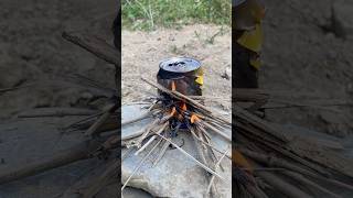 Skill Making a stove from used bottles 🔥camping bushcraft outdoors survival [upl. by Assyla]