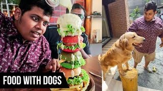 Cheesy Tower Burger from The Bark  Food With Dogs [upl. by Ymassej]