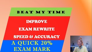 How matric rewrite amp upgrade learners can improve their speed amp accuracy Beat My Time Episode 3 [upl. by Joan192]