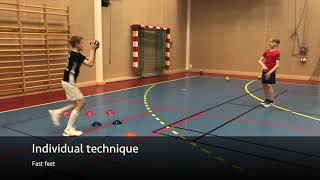 Handball U12  Individual technique [upl. by Annaerb670]