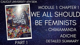 We Should All Be FeministsChimamanda AdichieVoices of Women6th Sem [upl. by Accissej745]