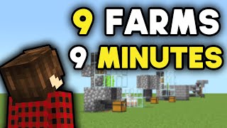 9 Minecraft Bedrock Farms in 9 Minutes [upl. by Dempster]