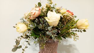 Tutoriales y tips básicos de floristería para principiantes Arreglo floral redondo silvestre [upl. by Magavern]