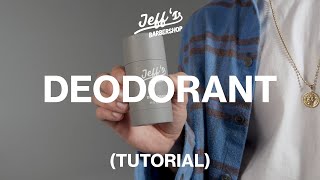 Jeff Wittek explains how to apply his All Natural Deodorant  Hair Tutorial [upl. by Nnaylloh]