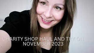 Charity thrift shop haul amp try on Over 50s [upl. by Annaek679]