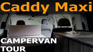 CADDY Maxi LIFE Off Grid CAMPERVAN Conversion TOUR [upl. by Arrac]