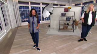 Denim amp Co Reversible Zip Front Textured Faux Fur amp Quilted Vest on QVC [upl. by Celie480]