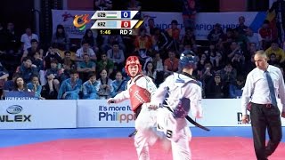 Male 74 kg Semifinal Uzbekistan vs Kazakhstan I 22nd Asian Taekwondo Championships [upl. by Aisad]