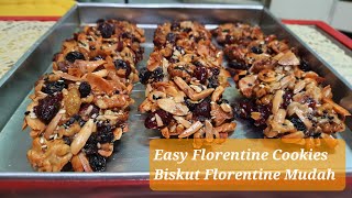 Easy Florentines No Flour No Butter  Biskut Florentine Tanpa Tepung  DAPUR2020 [upl. by Marguerite]