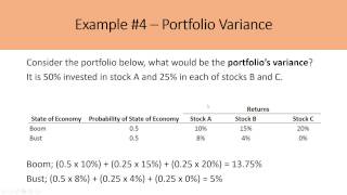 Calculating Expected Portfolio Returns and Portfolio Variances [upl. by Adliw]