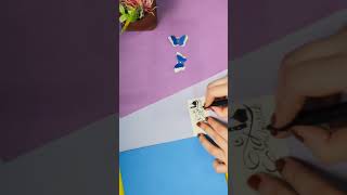 Simple and easy Eid Card Idea  flower card  diy  Handmade  Art and Craftlicious [upl. by Bilski]