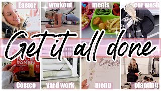 NEW GET IT ALL DONE WORKOUT COSTCO HAUL ERRANDS YARD WORK AND MORE TIFFANI BEASTON HOMEMAKING 2024 [upl. by Htelimay]