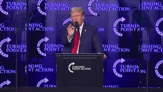 Donald Trump speaks in Detroit at Turning Point event [upl. by Peggy]