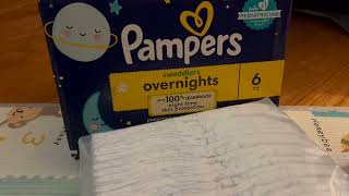 Pampers Swaddlers Overnights Diapers Quick Review [upl. by Otrebliw]