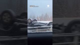 Snow Causes Accidents Strands Drivers on I70 in Colorado [upl. by Ratep]