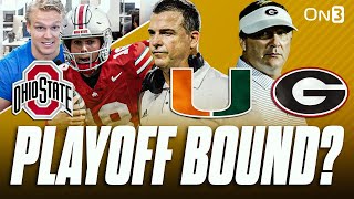 Whos CURRENTLY Making The College Football Playoff  Georgia Miami Ohio State Alabama Tennessee [upl. by Aieka]