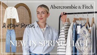 WHATS NEW IN MY WARDROBE ABERCROMBIE HampM ARKET ampOTHERSTORIES SPRING HAUL Katie Peake [upl. by Sheeree]