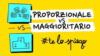 DIFFERENZE TRA PROPORZIONALE E MAGGIORITARIO  TELOSPIEGO [upl. by Enoitna]