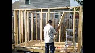 How to build a shed  framing walls and roof [upl. by Derriey]