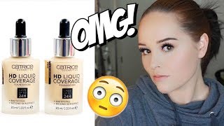 WIRKLICH SO GUT Drogerie Catrice HD Liquid Coverage Foundation im Test [upl. by Jacquelin39]