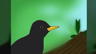 Blackbird singing in the dead of night animation [upl. by Olumor]