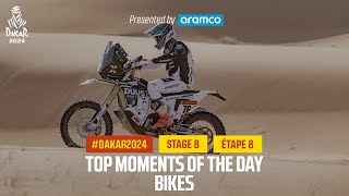 Bikes Top moments  Stage 8  Dakar2024 [upl. by Ahsemrak]