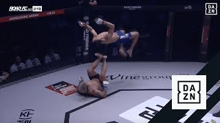 Michel Pereira Does Moonsault On Opponent During Road FC Fight [upl. by Anaugal399]