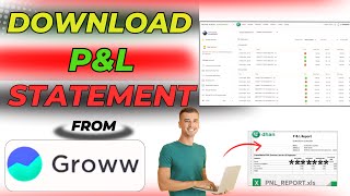 How To Download Profit and Loss Statement For ITR Filing In GROWW  PNL download in GROWW App [upl. by Jo221]