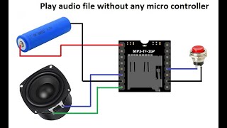 MP3 TF Module Playing Audio Without Any Micro controller  DF player mini play audio [upl. by Aihsakal931]